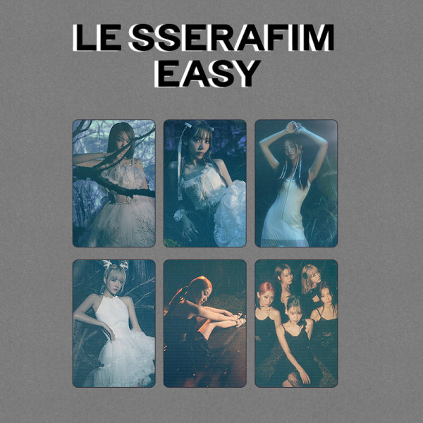 LE SSERAFIM - EASY Official Music Korea Hologram Photo Card Set